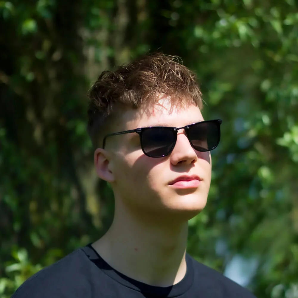 zwarte herren zonnebril